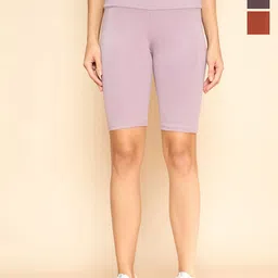 COLOR CAPITAL Pack Of 3 Solid Above Knee-Length Cycling Tights-picture-21