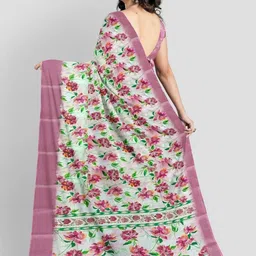J 6 DESIGNER Floral Printed Saree image 3