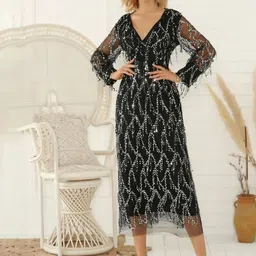 StyleCast Women Embellished Geometric Midi Dress-picture-41