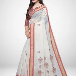 KALINI Ethnic Motifs Woven Design Saree with Unstitched Blouse Piece image 3