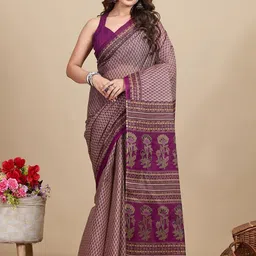 SHANVIKA Ethnic Motifs Pure Cotton Saree-picture-28