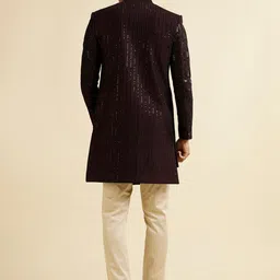 Manyavar Men Mandarin Collar Embroidered Sherwani image 3