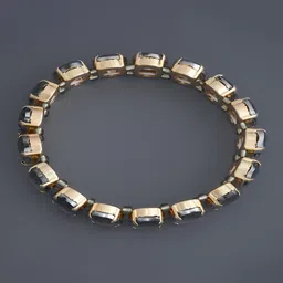 Kushal's Fashion Jewellery Women Grey Gold-Plated Party Zircon Trendy Bracelet image 3