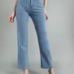 BAESD Women Flared High-Rise Stretchable Jeans image 1