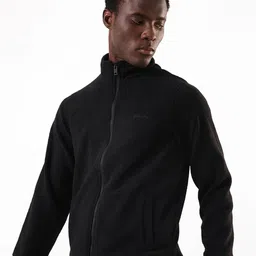 Dennis Lingo Men Solid Mock Collar Full Sleeves Open Front Jacket image 5