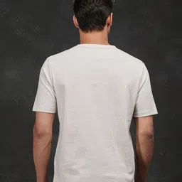 RARE RABBIT Men Monochrome Raw Edge T-shirt image 4
