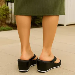 GLO GLAMP Women Open Toe Wedge Sandals image 4