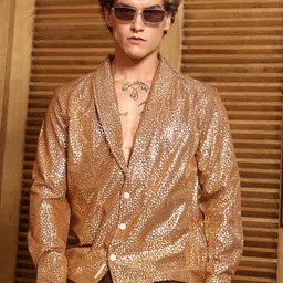 Campus Sutra Geometric Printed Shawl Collar Comfort Oversized Casual Shirt-picture-15