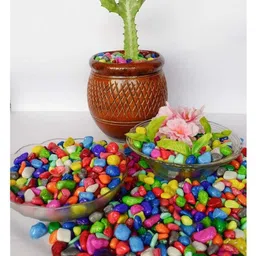 Somil Multicolor Pabbles/Stone for Garden, Plants, Aquarium & Home Decor Wt. 950g- P92-picture-16
