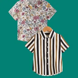 DUTT CREATION Boys Multi Printed Cotton Formal Shirts-picture-27