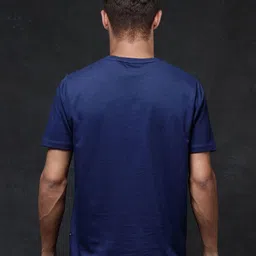 RARE RABBIT Men Typography Printed Round Neck Cotton T-Shirt image 5