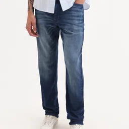 RARE RABBIT Men Bluxx Blue Dark Jeans-image-10
