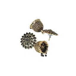 JMBW INTERNATIONAL Gold-Plated Beaded Dome Shaped Jhumkas image 2