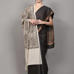 Exotic India Paisley Embroidered Shawl image 5