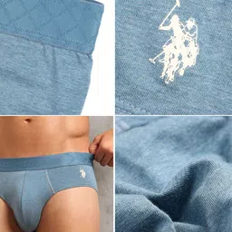 U.S. Polo Assn. Men Mid-Rise Basic Briefs PB006-B20-PL image 3