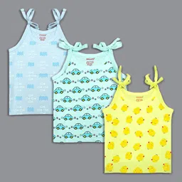 Born Babies Infants Pack Of 3 Printed Cotton Sleeveless Jhabla Vests CBSBYK-picture-55