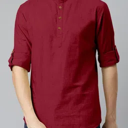 Fifth U Men Maroon Kurta-picture-29