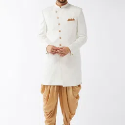 JBN Creation Mandarin Collared Sherwani-picture-50