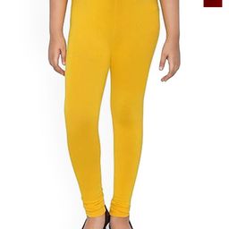 FRENCH KLEIDER Girls Pack Of 2 Mid-Rise Churidar Length Leggings-picture-6