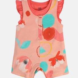 MINI KLUB Infant Girls Printed Short Cotton Dungaree-picture-33