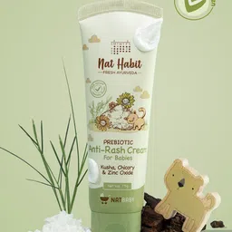 Nat Habit Kids Prebiotic Anti-Rash Cream with Kusha & Coconut Oil Chemical-Free & Safe 75g-image-62