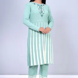 The Zigar Studio Women Pure Wool Kurta with Trousers image 5