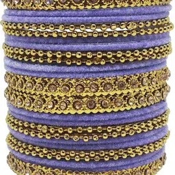 Instyle Forever Set Of 24 Purple Glass Artificial Stones Bangle image 2