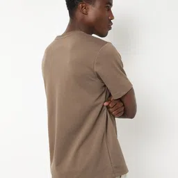 max Men Solid Cotton Regular Fit Half Sleeves T-shirt image 5