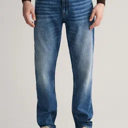 GANT Men Slim Fit Mid-Rise Light Fade Jeans-image-97