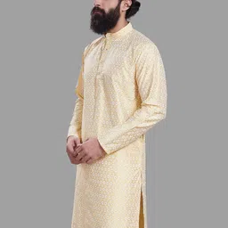 PulseIQ Men Printed Kurta image 4