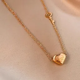 MYKI Stainless Steel Rose Gold-Plated Quirky Pendants With Chains-image-94