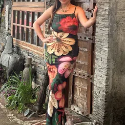 TANDUL Tropical Print Maxi Midi Dress-picture-33