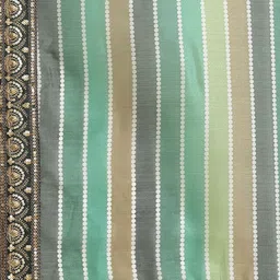 Anouk Striped Embroidered Organza Saree image 3