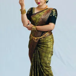 Moda Rapido Woven Design Zari Art Silk Handloom Banarasi Saree image 4