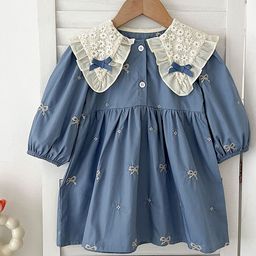 LULU & SKY Puff Sleeve A-Line Dress-picture-32
