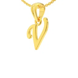 WHP JEWELLERS Timeless V Treasure 22 KT Yellow Gold Pendant For Women. image 5