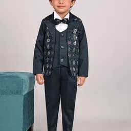 BAESD Boys Sequined Embroidered 3 Piece Suit-image-81