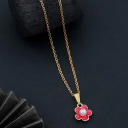 SZN Set Of 2 Stainless Steel Gold-Plated Quirky Pendants With Chains image 4