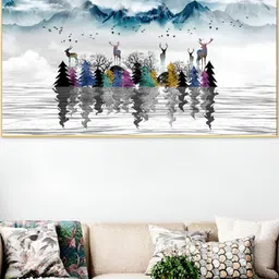 DEKORSTATION White & Blue Wooden Wall Paintings-picture-24