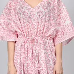 Fabric Venue Print Kimono Sleeve Kaftan Maxi Dress image 3