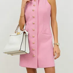 all about you Shirt Collar Sleeveless Dress-picture-38