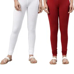 Tik Tok WEARS Girls White Churidar Length Leggings-picture-10