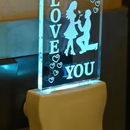 1ST TIME White & Transparent 4-Pcs 3D Illusion LED Plug Night Lamps image 2