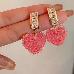 Vembley Heart Shaped Drop Earrings image 5