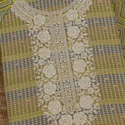 Soch Embroidered Pure Cotton Unstitched Dress Material image 3