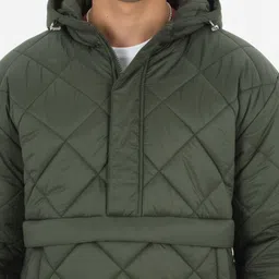 glitchez Oversized Hooded Puffer Quilted Jacket image 4