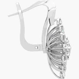 VALANOVA BIS Hallmarked 18Kt White Gold Diamond Studded Earrings- 5.51 g image 2