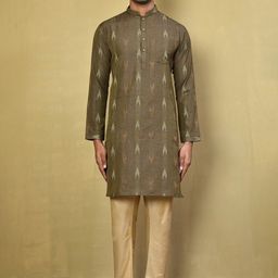 Arihant Rai Sinha Men Printed Regular Pure Cotton Kurta with Pyjamas-picture-33