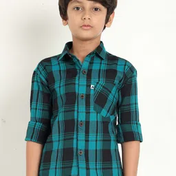 ALLWIN PAUL Boys Comfort Tartan Checked Cutaway Collar Cotton Casual Shirt-picture-40
