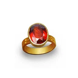 GenZcomplex Gold-Plated Brass Garnet Finger Ring-picture-23